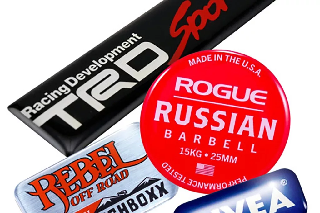 What are epoxy dome stickers?