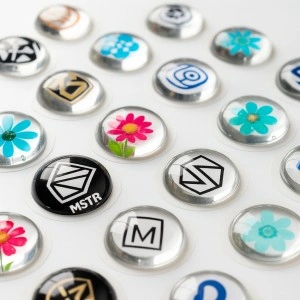 3D Crystal Drop Epoxy Self-Adhesive Logo Stickers