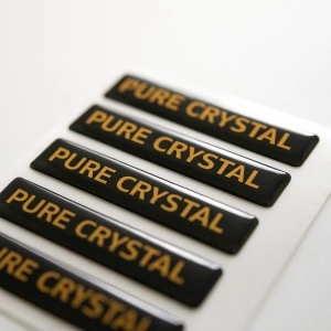 3D Dome Matte Metal PU Resin Custom Sticker