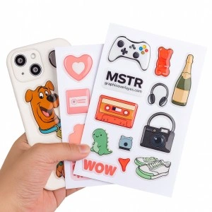 3D Epoxy Domed Resin Phone Case Decorative Stickers