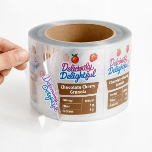 Clear Transparent Waterproof Vinyl Roll Food & Beverage Packaging Labels