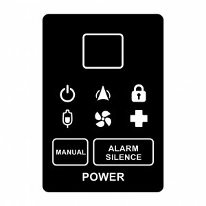 Custom Label Sticker Graphic Control Overlay for Medical Mechanical Equipment