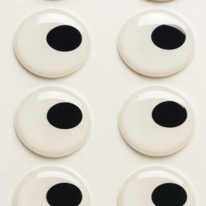 Custom Raised Dome Epoxy Toy Eye Adhesive Stickers