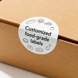 Food-grade Round Recycled Paper Wine & Food Packaging Labels