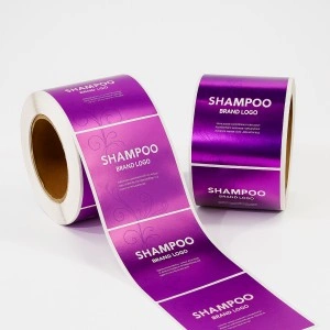 GoldSilver Foil Waterproof Cosmetic Bottle Sticker Roll