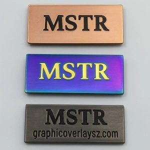Personalized Engraved Metal Handbag Name Badge