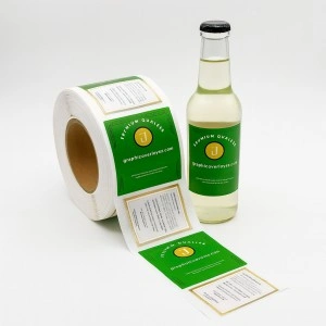 Printed PVCPET Waterproof Label Sticker Roll