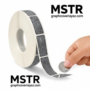 Square Gray Scratch-off Security Sticker Roll