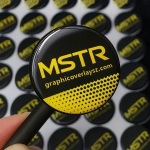 UV Proof 3D Crystal Dome Round Epoxy Business Logo Sticker