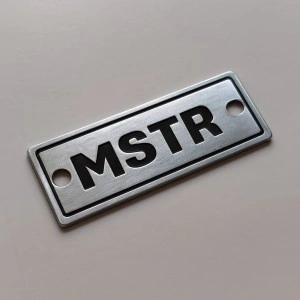 Brushed SUS Engraved Debossed Stainless Steel Nameplate