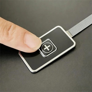 Single Button Membrane Switch with Ribbon Cable