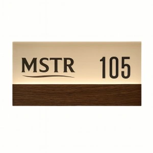 Stainless Steel LED Luminous HotelApartmentVillaSupermarket Door Nameplate